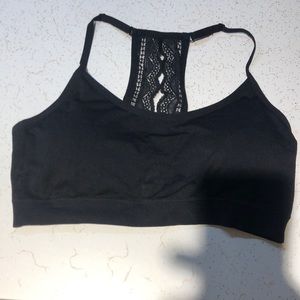 Black razorback sports bra